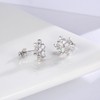 Sterling Silver Snowflake Earrings Necklace Bracelet: Winter Pendant Jewelry With