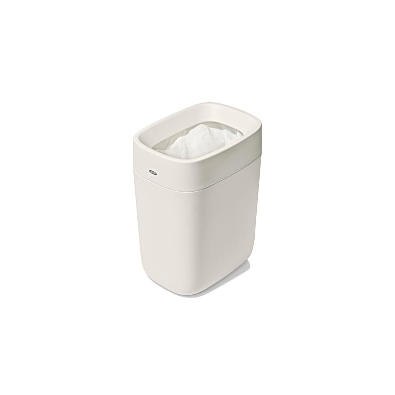 OXO Good Grips - Papelera para baño, color blanco