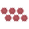 Simply Products Pack of 6-10cm Glitter Hanging Decoration, Snowflakes Christmas