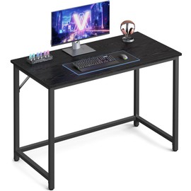 VASAGLE Computer Desk, Gaming Desk, Home Office Desk, for Small Spaces, 19.7 x 39.4 x 29.9 Inches, Industrial Style, Metal Frame, Black with Wood Grain ULWD041B56