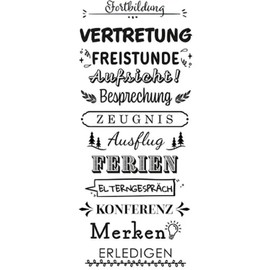 Trodat 1129 Creative Mini Stamp Blue, School Planner, for Creative Design - 12 Imprints, German, Creative Stamp