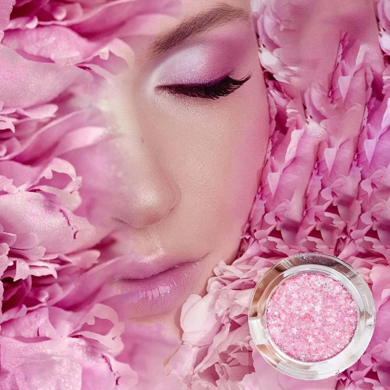 Diamond Crystal Rose Baby Pink Eye Shadow Loose Glitter Dust