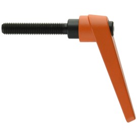 TRUSCO Clamp Lever with Male Thread M12, Thread Length 63 TCMR1263