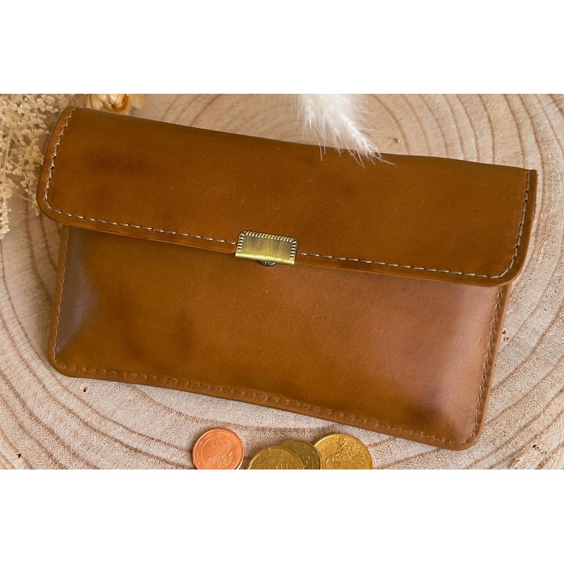 Gusti Rani Leather Wallet Purse Clutch Women's Vintage Leather Brown,