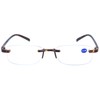 I NEED YOU Light G67100, Havana, Rimless Plastic Glasses with