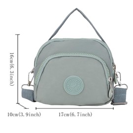 FAVORTALK Nylon Crossbody Bags for Women Waterproof Multi Pocket Cross Body Handbags Casual Printed Canvas Messenger Bags for Ladies Girls - B18505