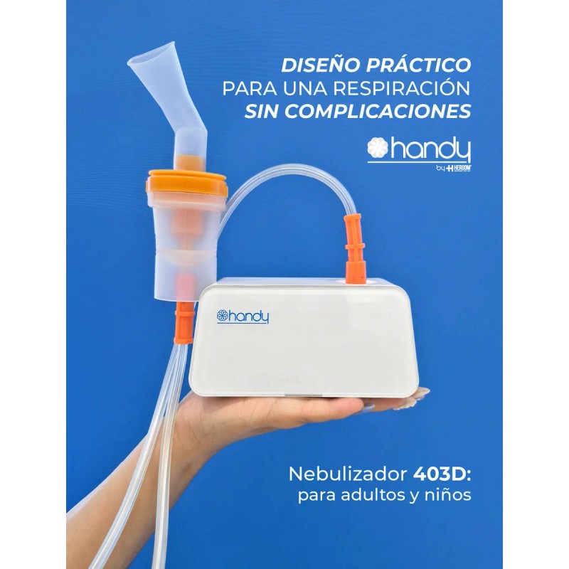 Nebulizador De Pistón Con Accesorios 403d Handy Color Blanco