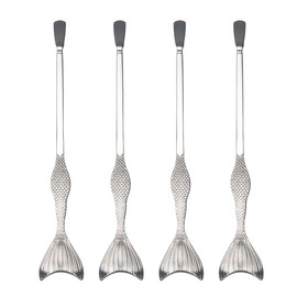Wallace Mermaid Cocktail Stirrers, One Size, Stainless Steel