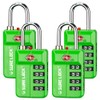 SURE LOCK TSA Approved 4-Digit Resettable Combination Luggage Locks with