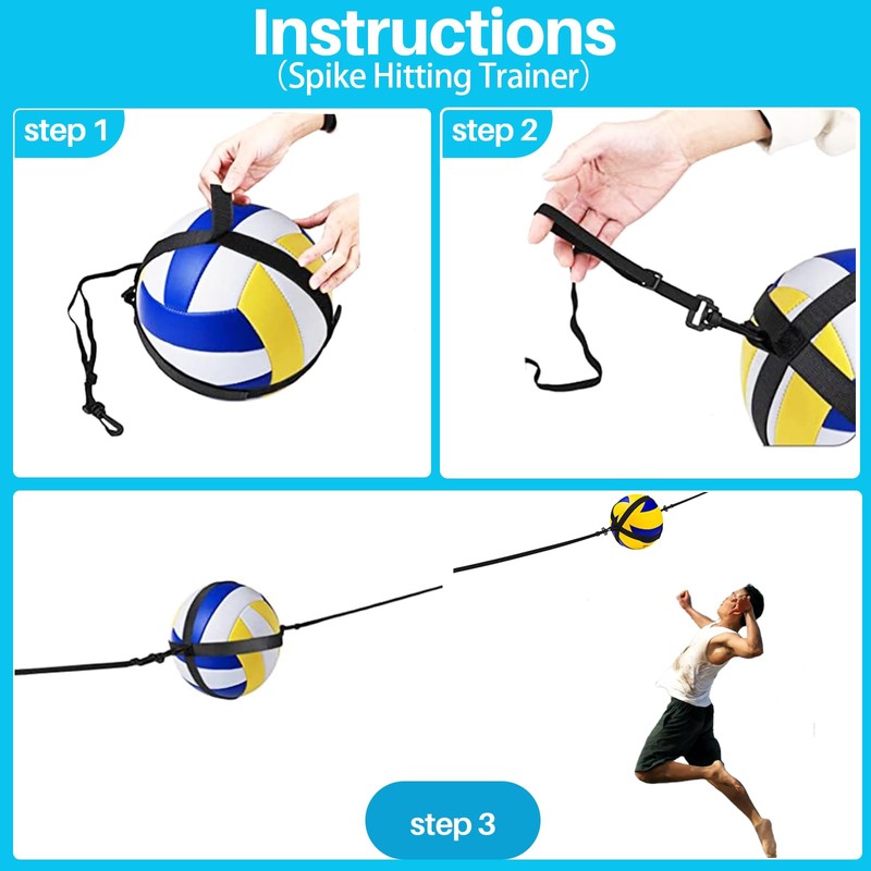 Volleyball Training Equipment Aid,Premium Volleyball Rebounder Trainer Kit,Solo Trainer for