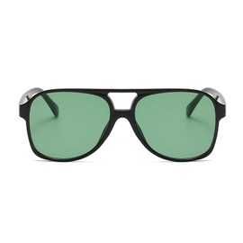 OSAGAMA Vintage Retro Sunglasses Yellow Tinted Glasses Oversized Oversize Sunglasses for Men and Women, Green