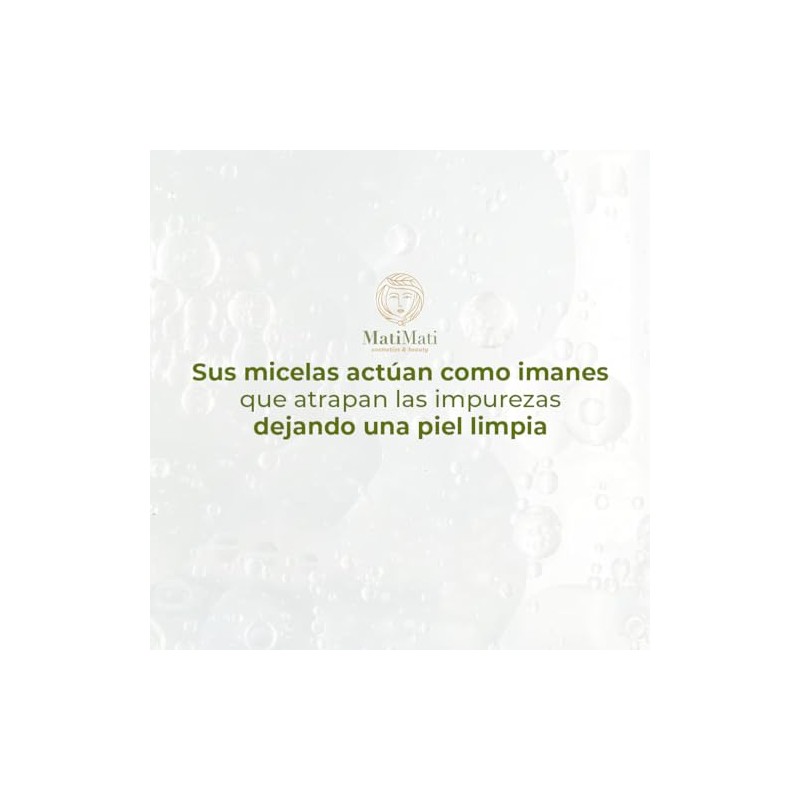 Agua Micelar con Extracto Aloe Vera MatiMati Limpia Desmaquilla e