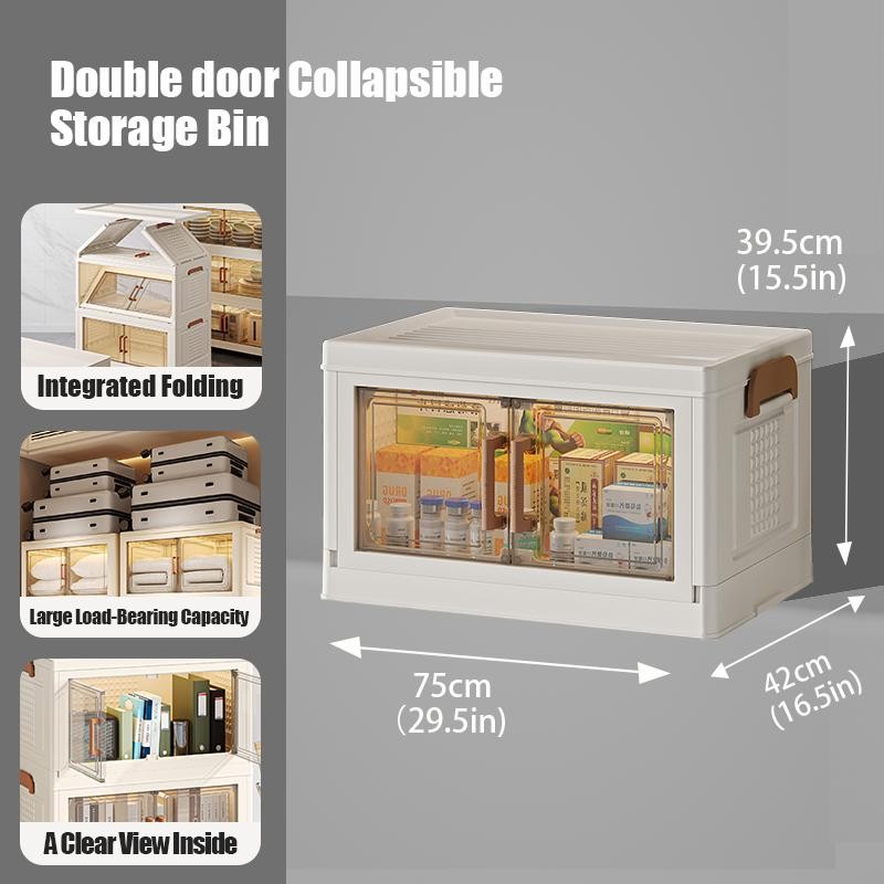 ONAIL Super large Foldable Storage Box with Lid, Stackable Household