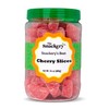 The Snackery, Red Cherry Slices Candy in Round Plastic Jar,