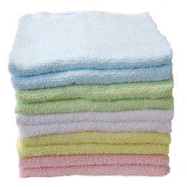 FT-CL10 Eye Fit Face Towels, Set of 10 in 5 Colors (2 Sheets of Each Color)