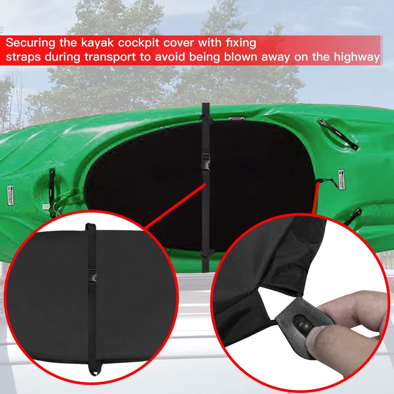 UCEDER Waterproof Oxford Cloth Blocking Kayak Cockpit Cover UV50+ Seal