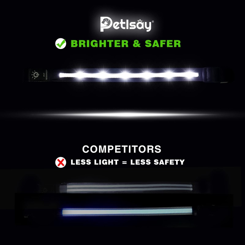 Super Bright LED Dog Collar - Fully Waterproof & Adjustable