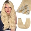 Real hair clip-in extensions, 100 % Remy real hair extensions,