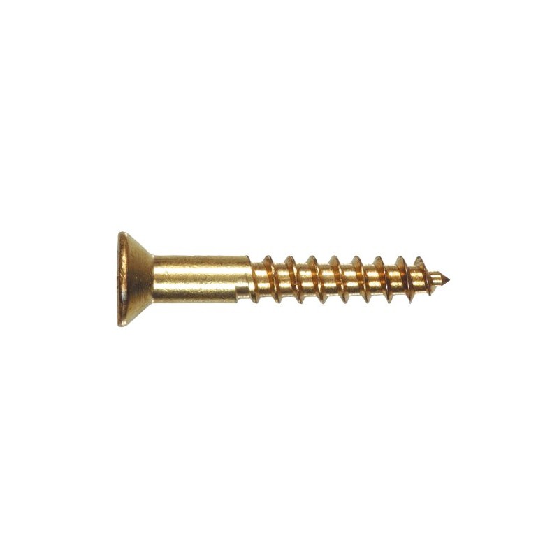 Hillman 2737 12 X 2-Inch Brass Flat Phillips Wood Screw,