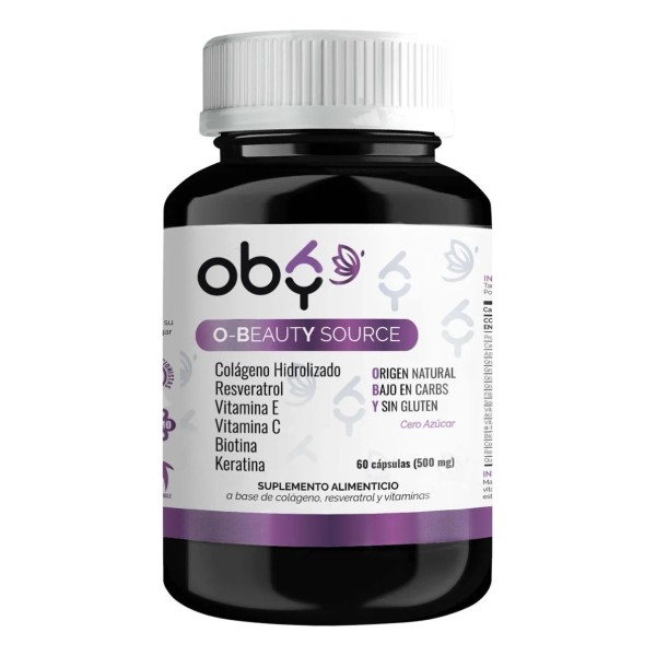 Oby Colageno Hidrolizado fortalecido con Resveratrol, Biotina, Keratina, Vitaminas C