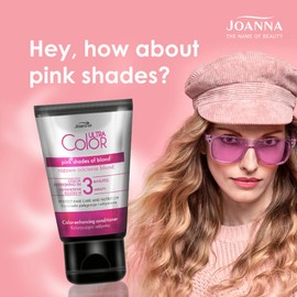 Joanna Ultra Color - Farbschutz-Spülung Conditioner in Rosafarben für Natürliches und Gefärbtes Haar - Feuchtigkeitsspendend - Ammoniakfrei - Farbauffrischung und -intensivierung in 3 Minuten - 100 ml