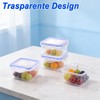 Kssvzz 6 Pack 400ml Square Food Containers with Lids Airtihgt,