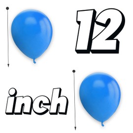 Light-Blue Balloons - Plain Round 12 Inch for Birthday Decorations - Pack of 50 Latex Balloons for Kids Party, Baby Shower, Engagement, Wedding Party