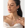 YL Teardrop Necklace 925 Sterling Silver Infinity Pendant 10x14 MM