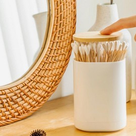 Multi-purpose Organizer for Interdental Brushes, Cotton Swabs, and Toothpicks White 2ea