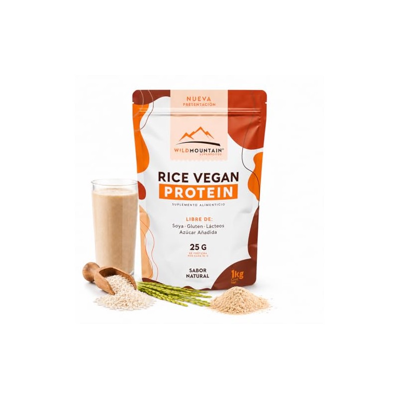 Wildmountain - Proteína Vegana de Arroz Integral | Suplemento Alimenticio