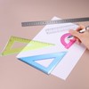 HARFINGTON 4pcs Triangular Ruler Set 20cm Plastic Metric Inch Geometric