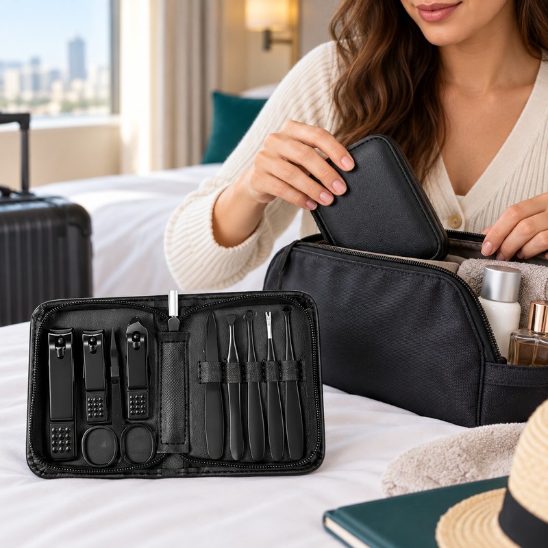 9-Piece Nail Clipper Set – Stainless Steel Manicure & Pedicure
