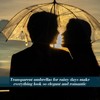10 Pack Clear Wedding Umbrellas Auto Open Windproof Clear Umbrella