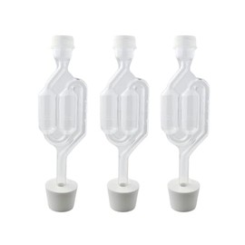 Fastrack Airlocks para fermentación | Esclusa de aire de burbujas para hacer vino y cerveza, esclusa de aire en forma de S sin BPA utilizada para elaborar vino, cerveza, encurtidos y más, juego de 3
