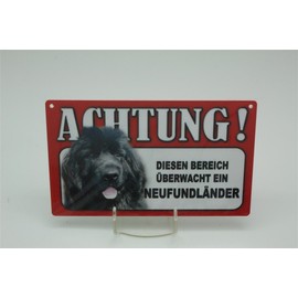 NEUFUNDLÄNDER - Animal Warning Sign - Caution Animal Warning Sign 20 x 12 cm Dog Sign 32