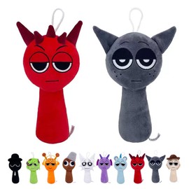 nnOuOnn Sprunki Plush Toys for Kids, Incredibox Sprunki Merch Plushies Animal Doll, Cute Soft Stuffed Sprunki Figures Game for Gift Party Decoration