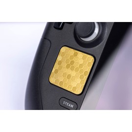 Luck&Link Touchpad Protector Steam Deck，Protective Skin Texture Sticker for steam Deck OLED&LCD Touch Trackpads，High end Textured Grip Skin (Honeycomb - Gold)