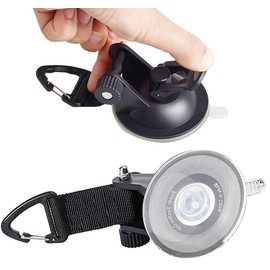 HOUSON 2PCS Heavy Duty Suction Cups with Hook, Camping Set Car Suction Cups Strong Power Securing Tie Down Anchor for Camping Tarp Accessory Workshop Wall Awning Boat