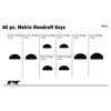 Performance Tool W5341 80pc Woodruff Key Assortment Metric