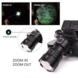BESTSUN Super Bright Headlamp, CREE XHP70 10000 Lumen Zoomable Brightest LED Headlamp 3 Modes Waterproof Head Light USB Rechargeable Headlight for Camping Hiking with 3 Rechargeable Batteries