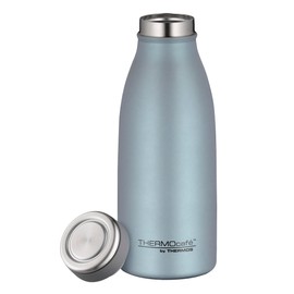 THERMOcafé by THERMOS TC Bottle Ice Blue Mat 0.35 L, Insulated Flask Made of Stainless Steel, Carbonated Proof, 12 Hours Hot 24 Hours Cold, Leak-Proof, for School, On the Go and Office