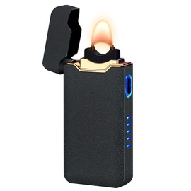 COZYLIFE - Encendedor eléctrico de arco con sensor táctil eléctrico de alta potencia, encendedor de arco electrónico con llama USB, recargable a prueba de viento, encendedor eléctrico perfecto para tu novio y familia (negro mate)