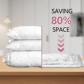 Vacuum Seal Bags for Clothing Travel, 12 Pack Space Saver Vacuum Storage Bags with Electric Pump,Portable Compression Sealer for Clothes, Blankets, Bedding & Travel Essentials,Good for Luggage Packing