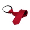 Aurya Solid Color Boys Tie, Polyester Satin Pre-tied Necktie with