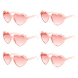 Heart Sunglasses for Women Pink Heart Glasses Pink Glasses Heart Shaped Sunglasses Bachelorette Party Sunglasses Adult Heart Shaped Glasses Red Heart Glasses Lunette Coeur 6pcs Bride Sunglasses