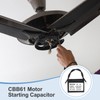sourcing map CBB61 Capacitor, 4.5uF 450V 2-Wire Ceiling Fan Motor