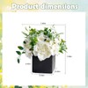 Artificial Flowers with Small Ceramic Vases, Artificial White Rose Flowers
