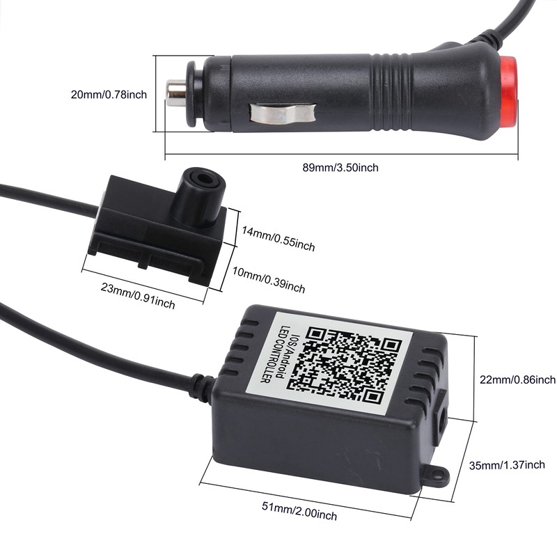 TABEN Car Ambient Lighting Kit - 3 m Fibre Optic