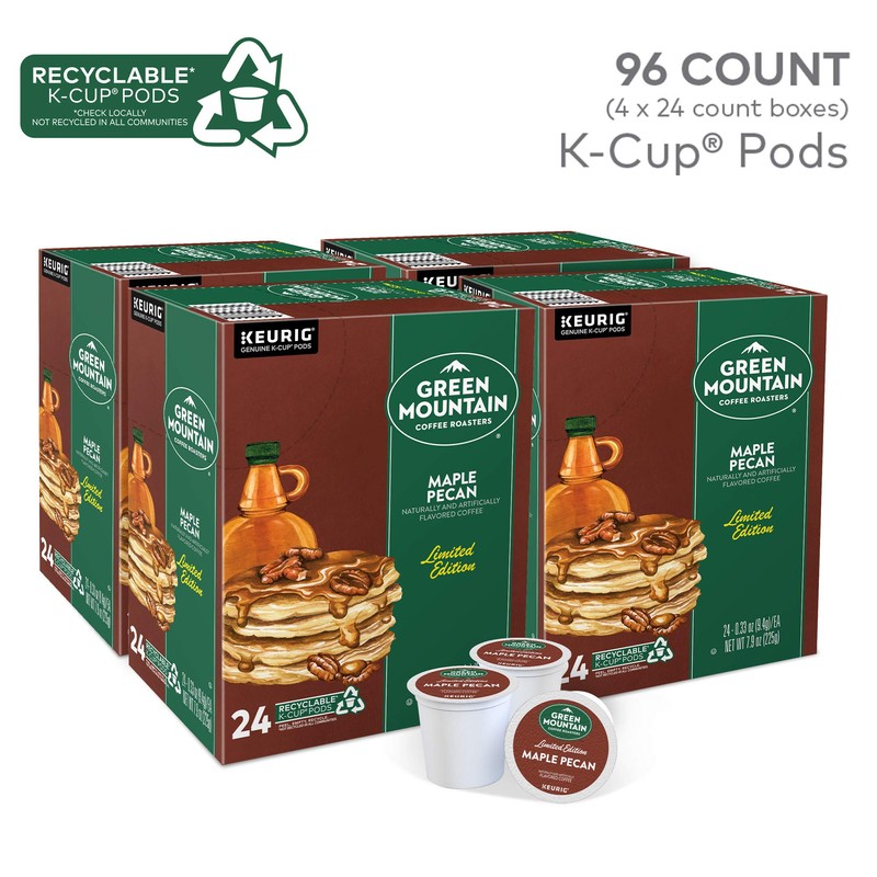 Green Mountain Coffee Roasters Maple Pecan Coffee,Keurig K-Cup Pods, Light