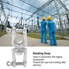 5Pcs Rotating Snap Stainless Steel Double Ended Antiknot Swivel Hook